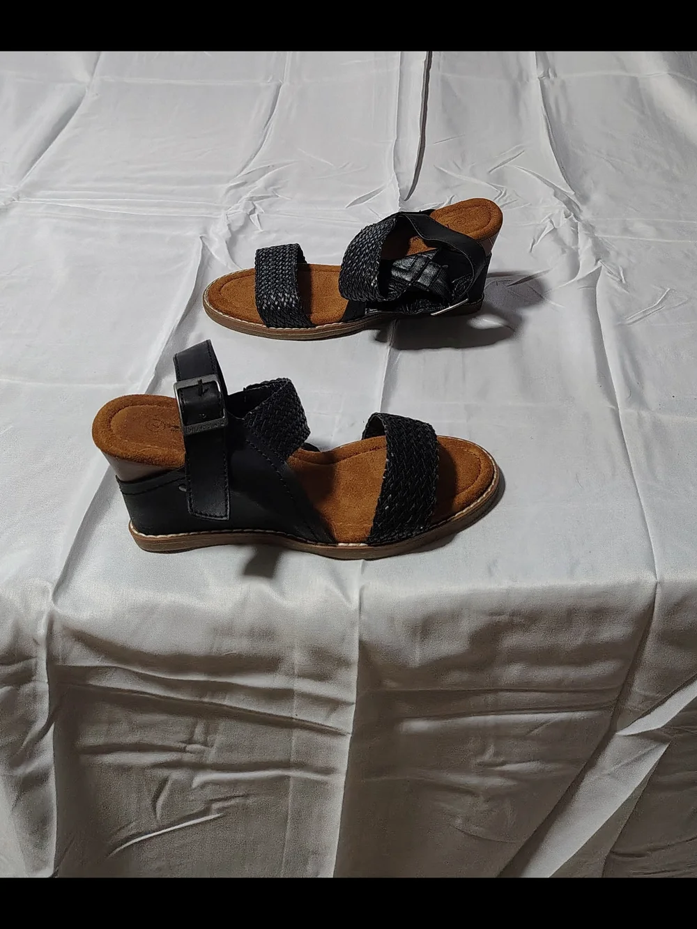 Ladies Size 7 Whimsygoth Strappy Stylish Braided Wedge Heel Sandals